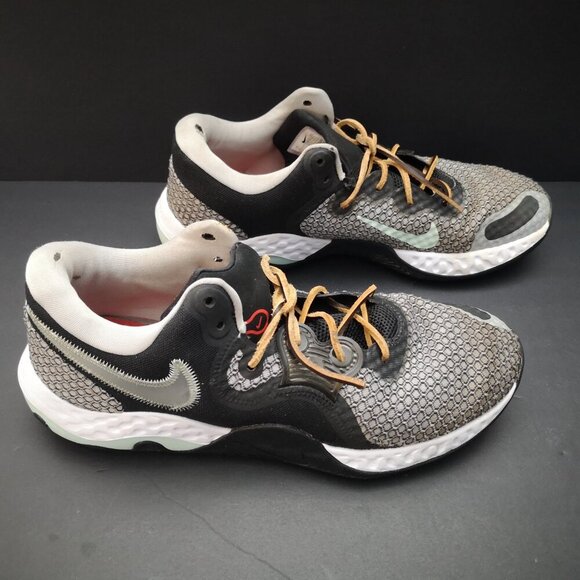 Nike Renew Men's Size 12 Black Grey Seafoam Colored Basketball Sneakers - Picture 6 of 9